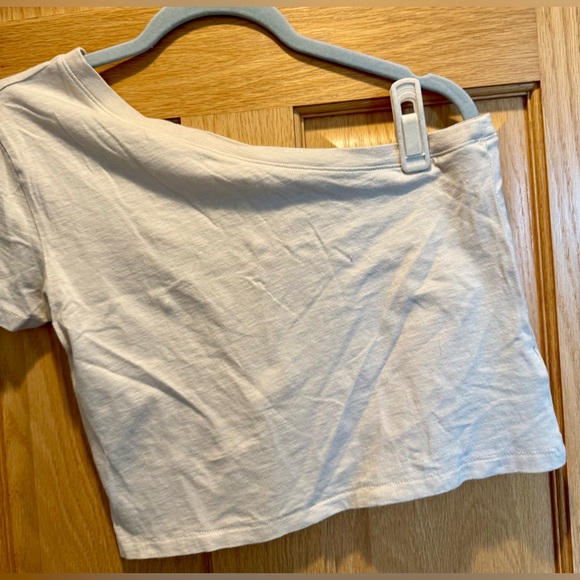 Aerie Tan Asymmetrical Crop T-Shirt*NWOT - Picture 1 of 2